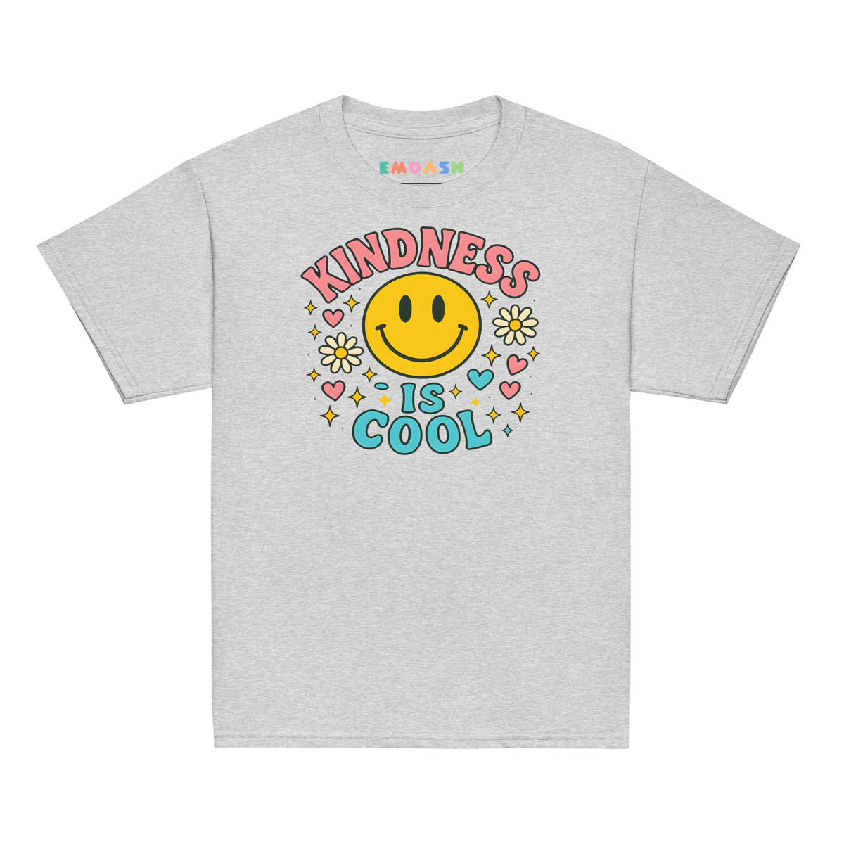 Kindness Is Cool – Teen Girls’ Retro Smiley T-Shirt