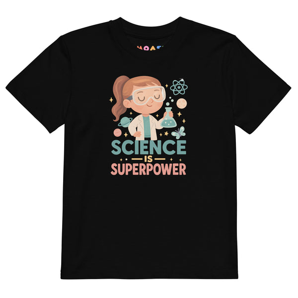 Science Is Superpower Organic Cotton Kids T-Shirt
