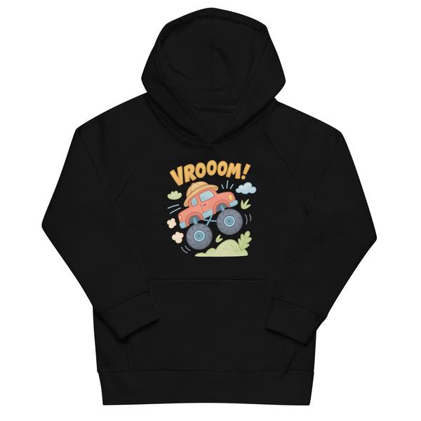 VROOOM! Eco Hoodie for Kids – Monster Truck Adventure